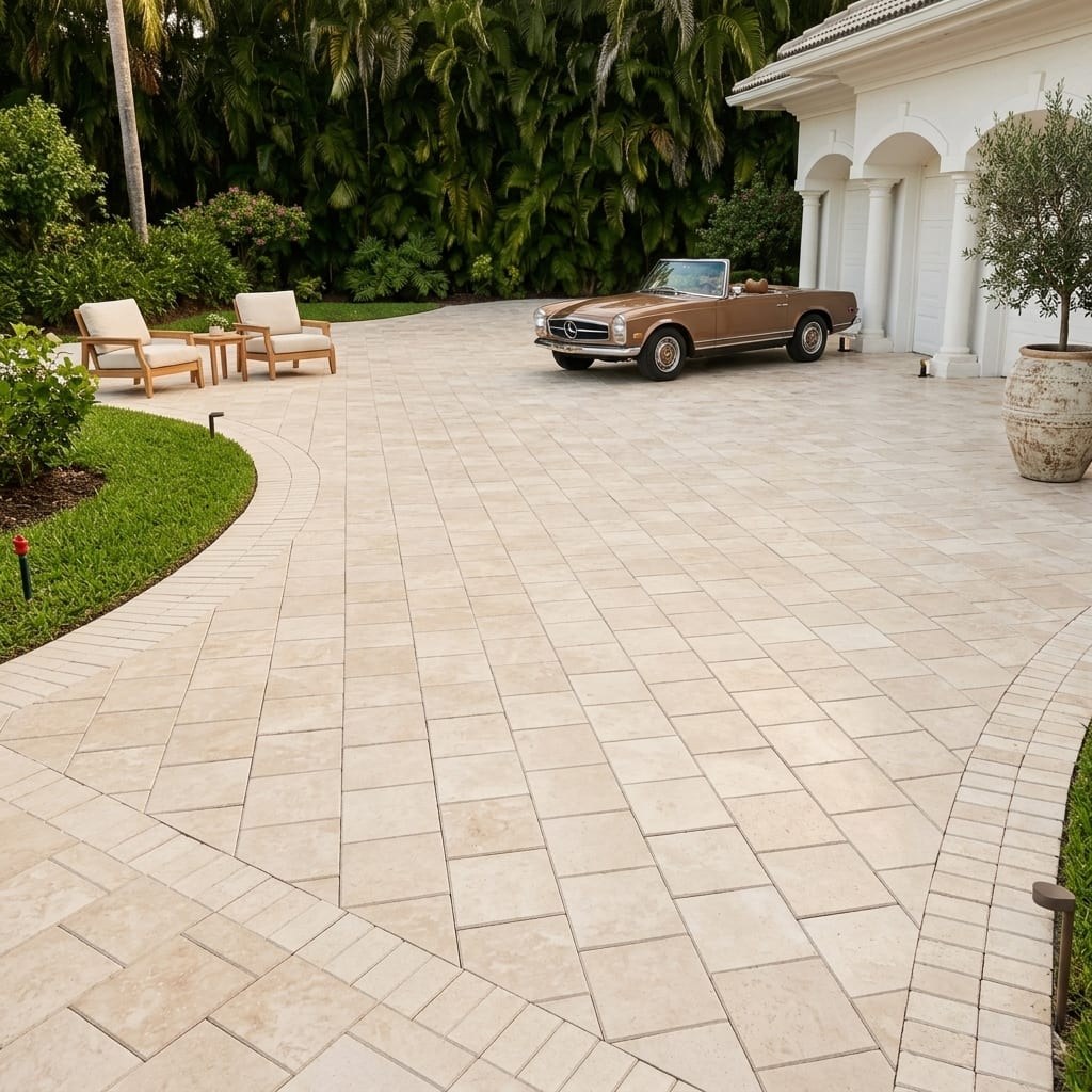 Castle Stone paver driveway
