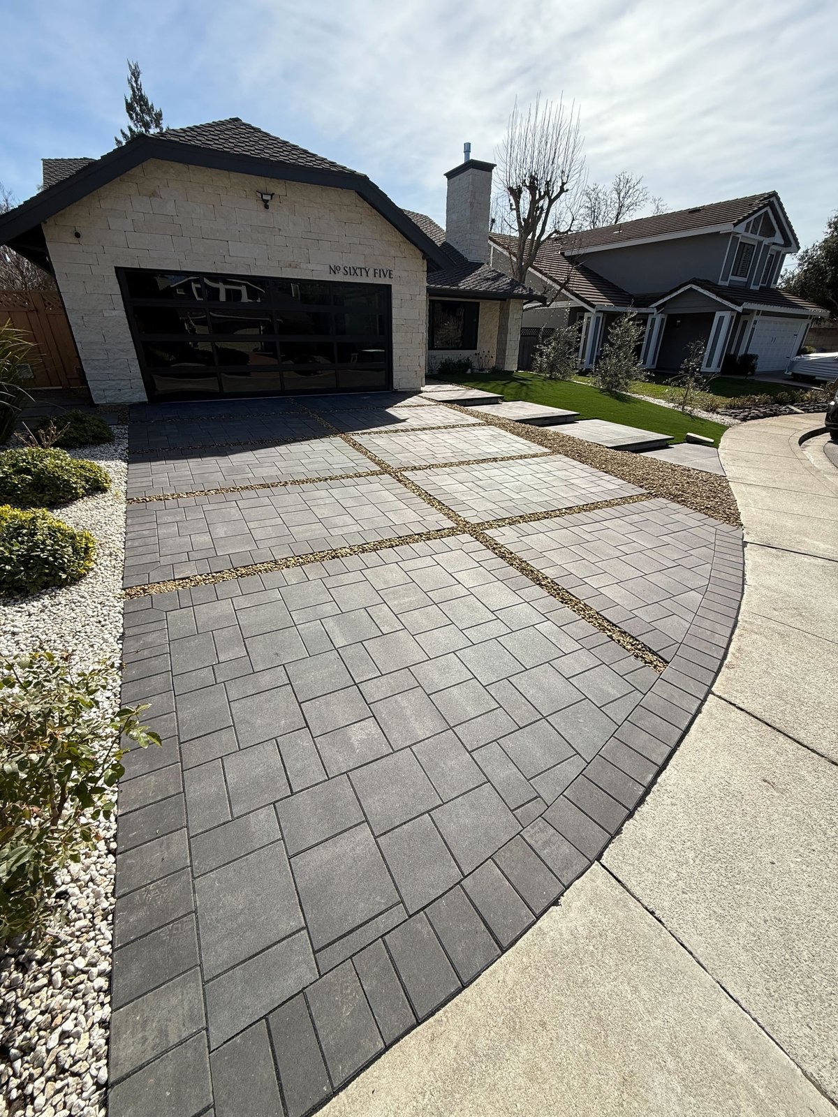 Classic paver driveway