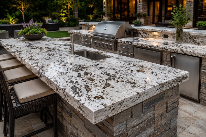 Granite countertops for outdoor kitchens