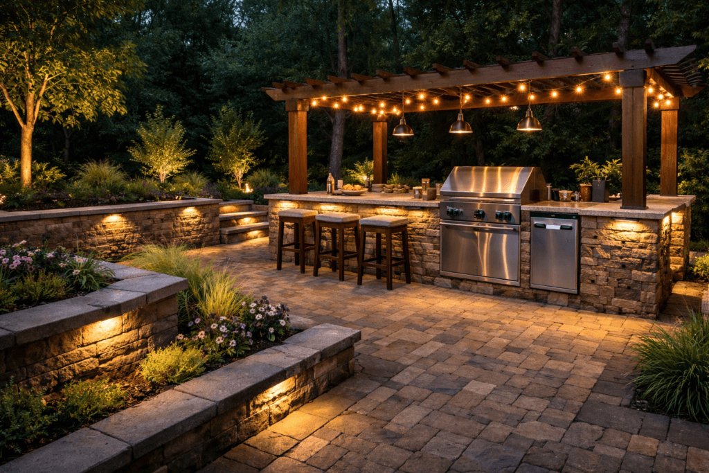 Lighting for outdoor kitchens