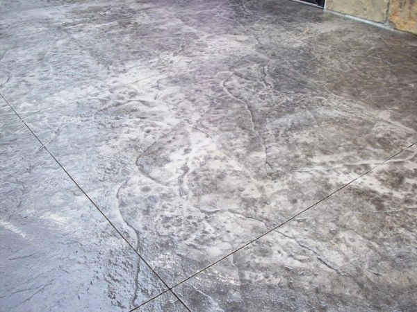 Subtle stamped concrete finish